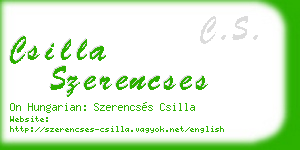 csilla szerencses business card